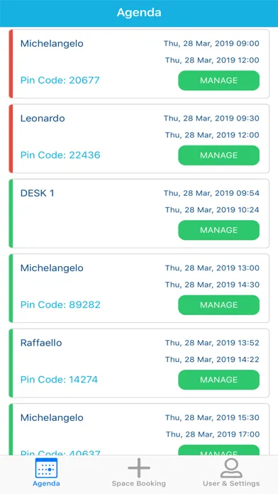 Capturas de tela do Space Booking Smart